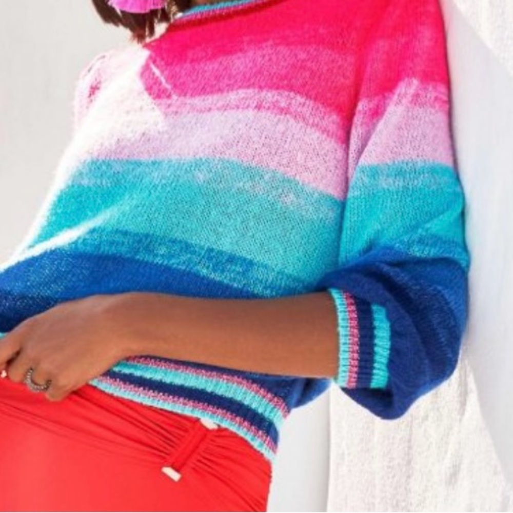 Sweater-Lilly‎ Pulitzer Ombre Sunset stripe multi color size small new with tags